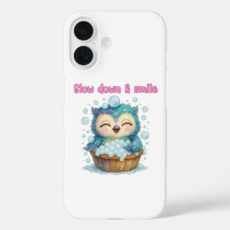 Slow Down and Smile – Positive Vibes iPhone 16 Case