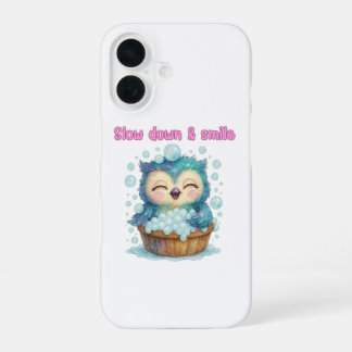 Slow Down and Smile – Positive Vibes iPhone 16 Case