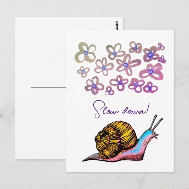 Slow down postcard (Front/Back)