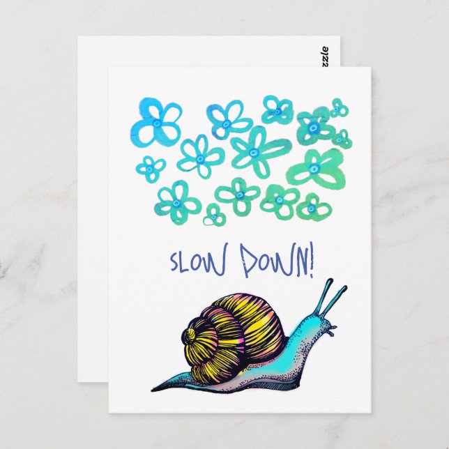 Slow down postcard (Front/Back)