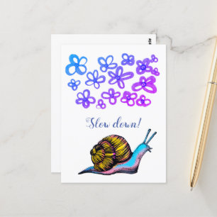 Slow down postcard