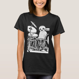 Slow Drummer Sloth  Heavy Metal Saying Doom Metal T-Shirt