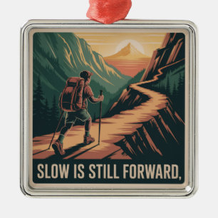 Slow Is Still Forward Metal Tree Decoration