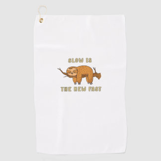 Slow is the new fast - relaxed and funny sloth T-S Golf Towel