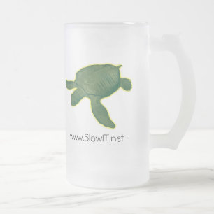 Slow IT drinkware Frosted Glass Beer Mug