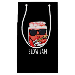 Slow Jam Funny Food Pun Dark BG Small Gift Bag