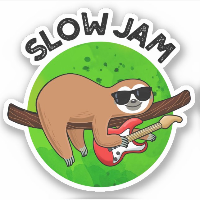 Slow Jam Funny Music Animal Pun  (Front)