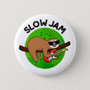 Slow Jam Funny Music Animal Pun 6 Cm Round Badge