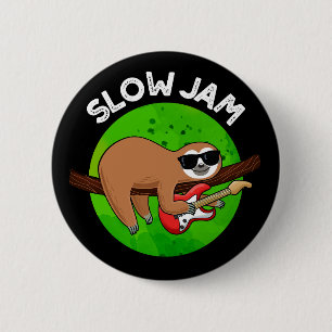 Slow Jam Funny Music Animal Pun 6 Cm Round Badge