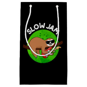 Slow Jam Funny Music Animal Pun Dark BG Small Gift Bag