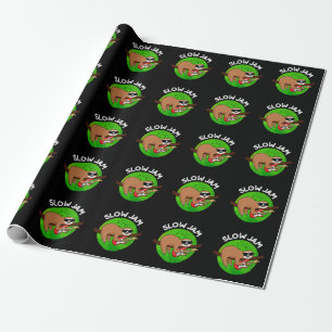 Slow Jam Funny Music Animal Pun Wrapping Paper