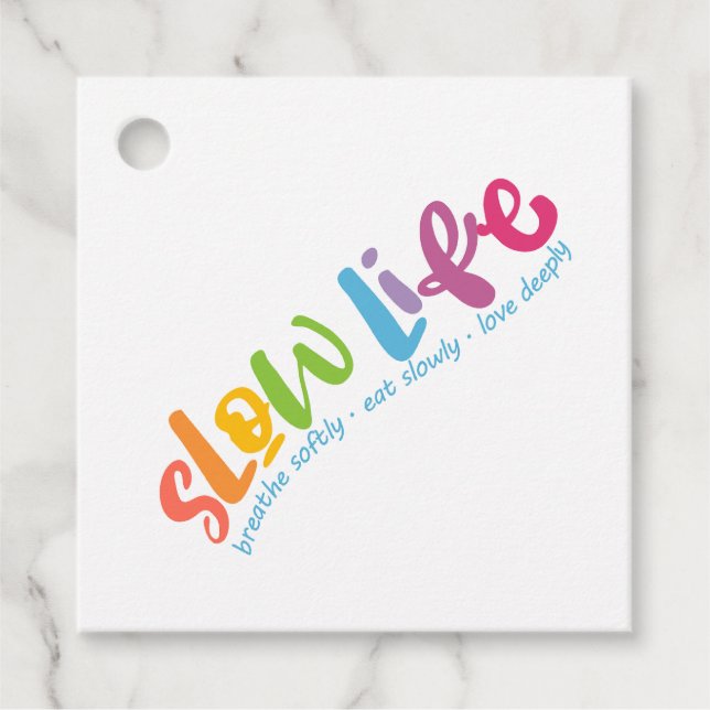 Slow Life Favour Tags (Front)