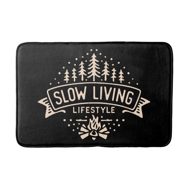 Slow Living Lifestyle Bath Mat (Front)