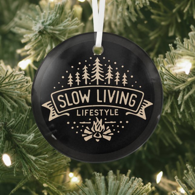 Slow Living Lifestyle Glass Tree Decoration (Insitu)