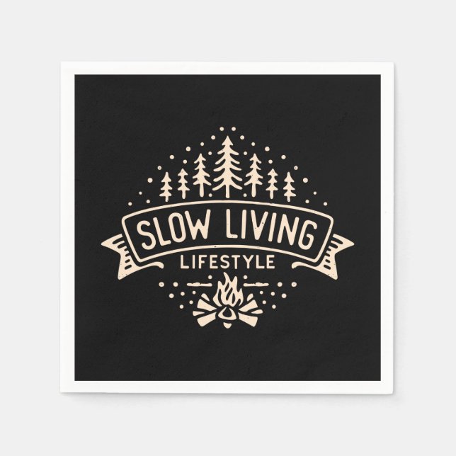 Slow Living Lifestyle Napkin (Front)