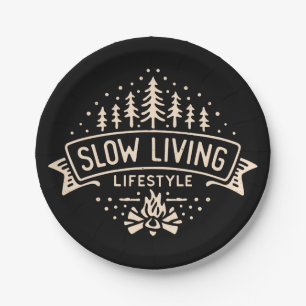 Slow Living Lifestyle Paper Plate