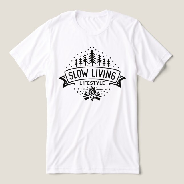 Slow Living Lifestyle Tri-Blend Shirt (Design Front)