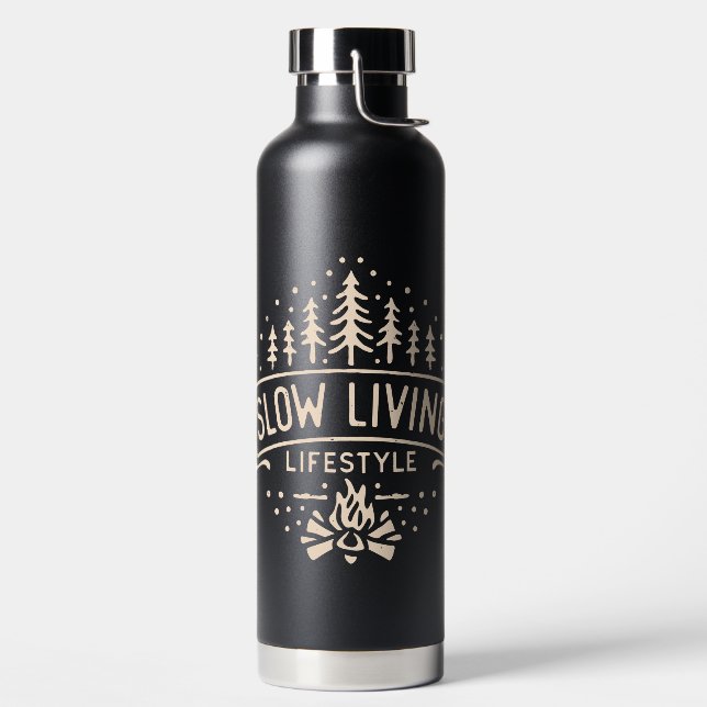 Slow Living Lifestyle Water Bottle (Left)