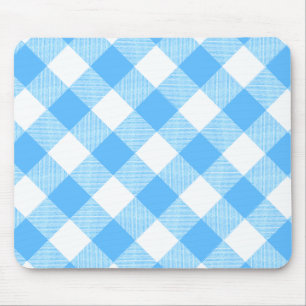 Slow-Living Summer Sky Check Mouse Mat