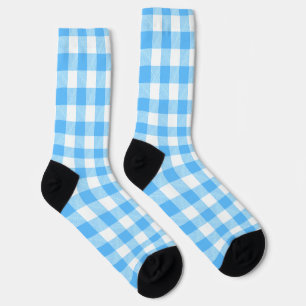 Slow-Living Summer Sky Check Socks