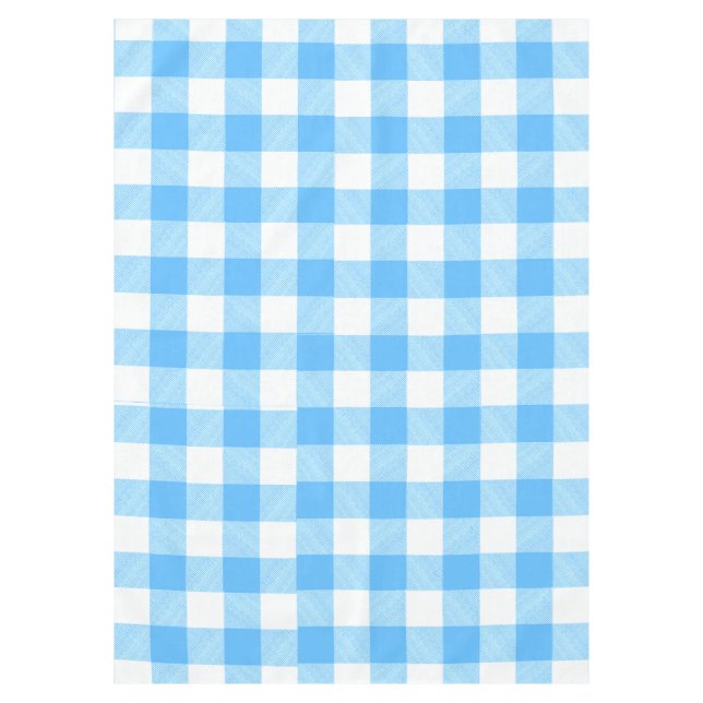 Slow-Living Summer Sky Check Tablecloth (Front)
