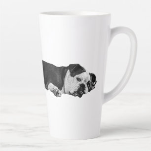 Slow Morning, Lazy Bulldog Latte Mug