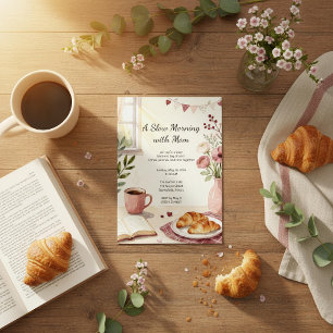Slow Morning with Mum Cosy Mother’s Day Brunch Invitation