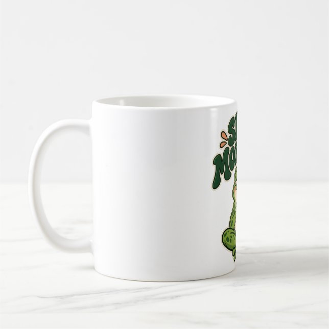 Slow Mornings Cute Frog Coffee Mug (Left)