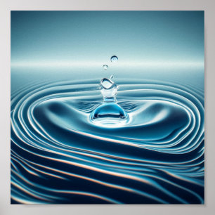 Slow Motion Water Drop Poster