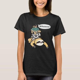 Slow Moving Sloth Turtle Koala Snail Family Race T-Shirt