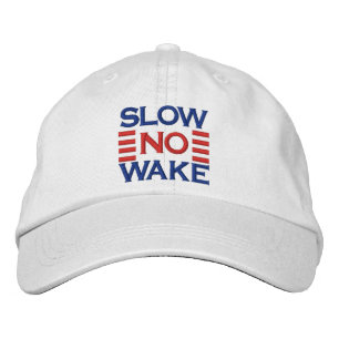 Slow No Wake CAPTAIN Stripes Embroidered Embroidered Hat