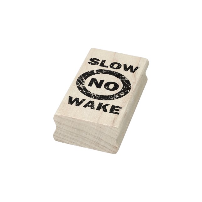 Slow No Wake Nautical Signage Marina Rubber Stamp (Stamp)