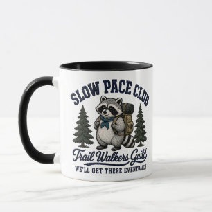 Slow Pace Club Racoon Camping Design Mug
