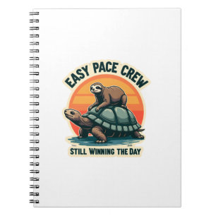 Slow Pace Squad Vintage Animal Runner Shirt 2 Notebook