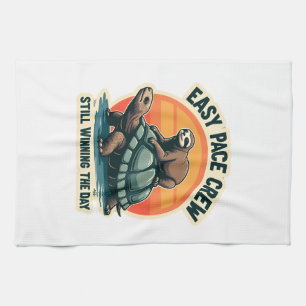 Slow Pace Squad Vintage Animal Runner Shirt 2 Tea Towel