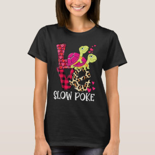 Slow Poke Funny Turtle couple in love Valentine's T-Shirt