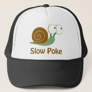 Slow Poke - Green and Brown Snail Trucker Hat