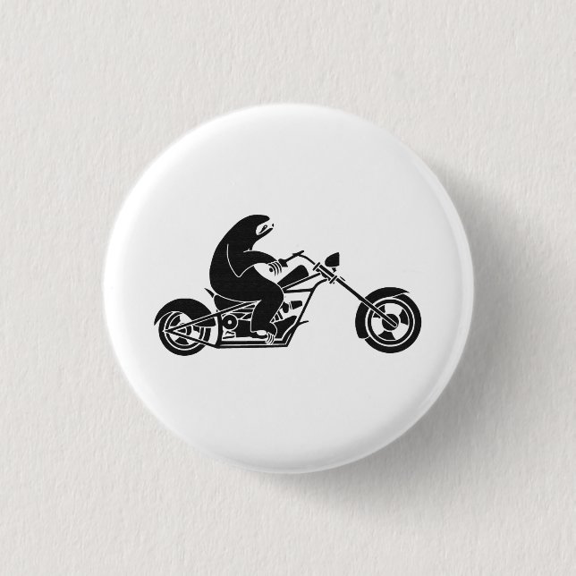 Slow Sloth On A Fast Bike 3 Cm Round Badge (Front)