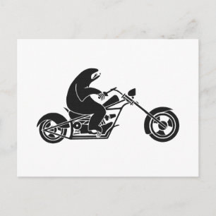 Slow Sloth On A Fast Bike Postcard