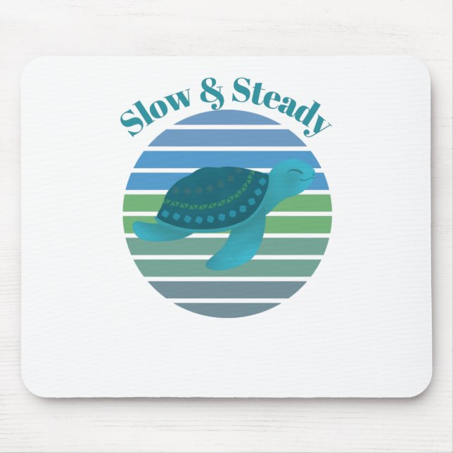 Slow & Steady Turtle Mouse Mat (Front)