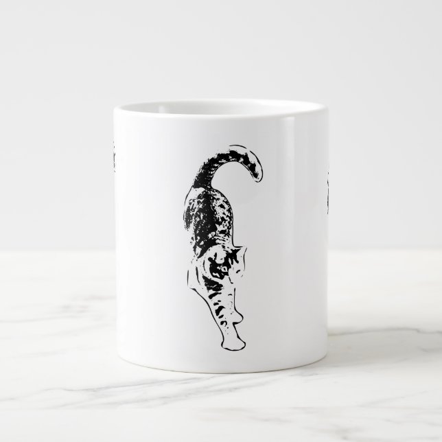  Slow Stretch Tabby Cat Mug (Front)