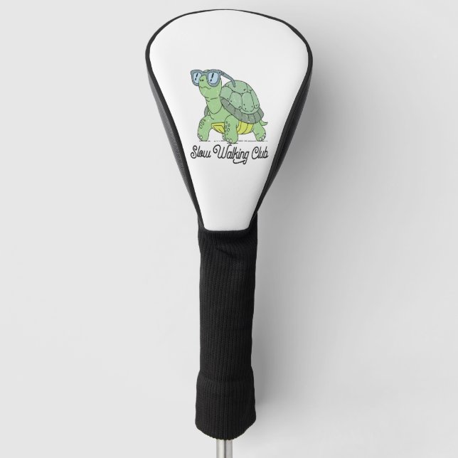 Slow Walking Club Cute Funny Turtle Golf Head Cover (Front)
