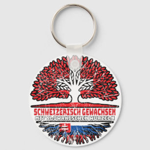 Slowakei Schweizer Baum Wurzel Key Ring