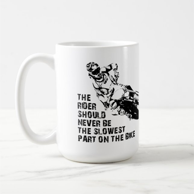 Slowest Part Dirt Bike Motocross Mug Funny (Left)