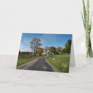 Slowing Down for Scenic Drive on Country Road Card