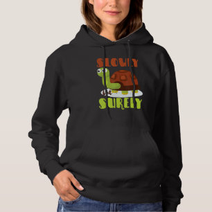 Slowly But Surely Motivational Tortoise Turtle Rab Hoodie