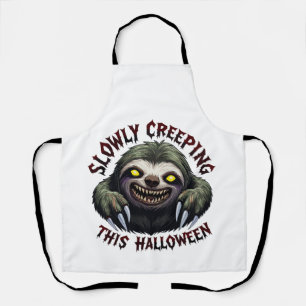 Slowly Creeping This Halloween - Creepy Sloth Apron