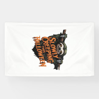 Slowly Creeping This Halloween - Creepy Sloth Clas Banner