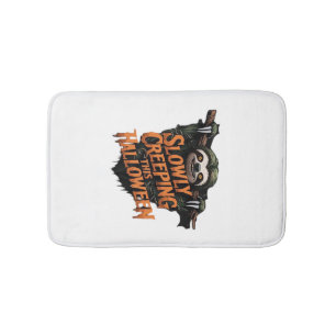 Slowly Creeping This Halloween - Creepy Sloth Clas Bath Mat
