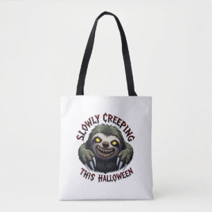 Slowly Creeping This Halloween - Creepy Sloth Tote Bag